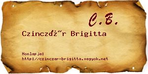 Czinczár Brigitta névjegykártya